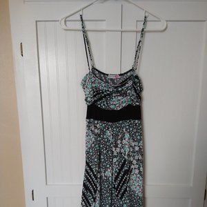 Body Central polyester blue/black/wh summer dress